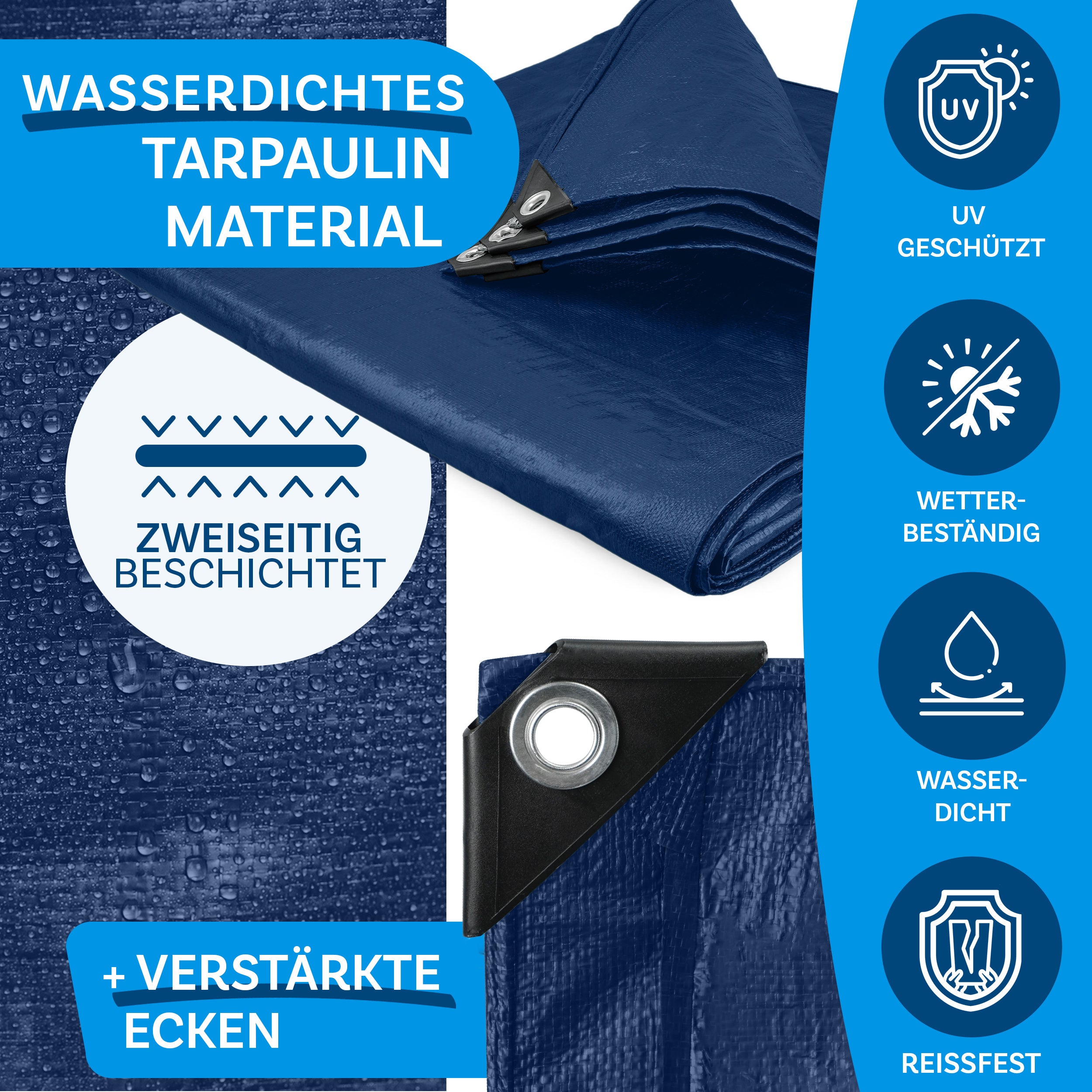 Abdeckplane, wasserdicht für Garten und Terrasse – Detailansicht 11