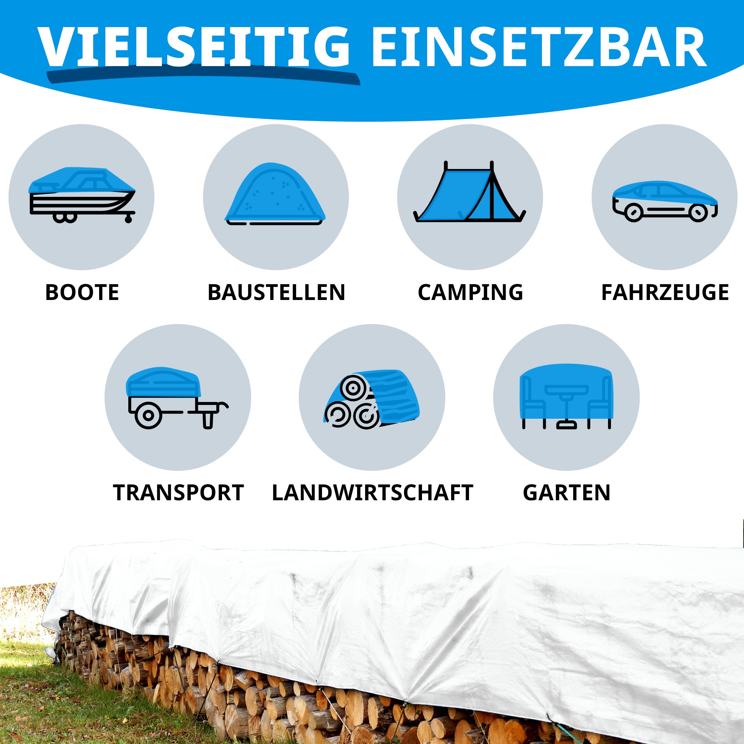 Abdeckplane, wasserdicht für Garten und Terrasse – Detailansicht 18