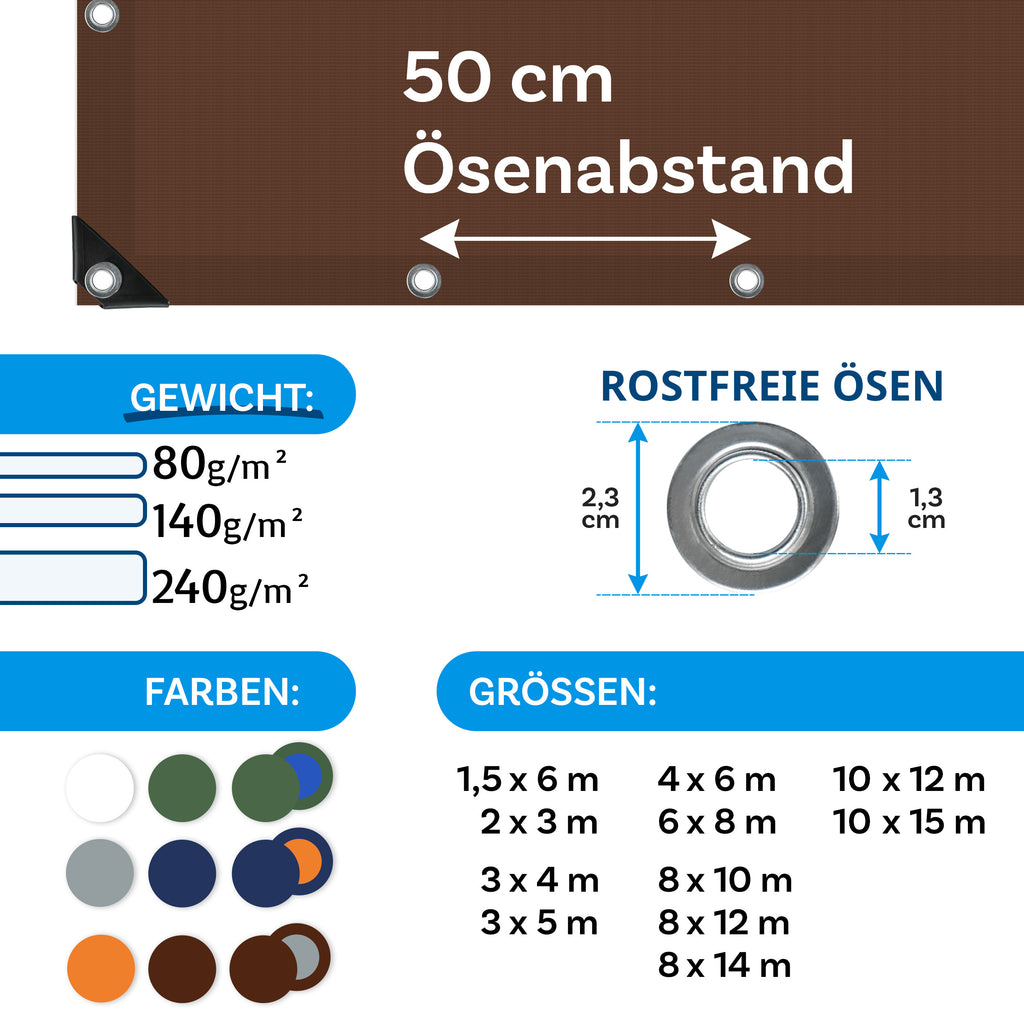 Abdeckplane, wasserdicht für Garten und Terrasse – Detailansicht 28