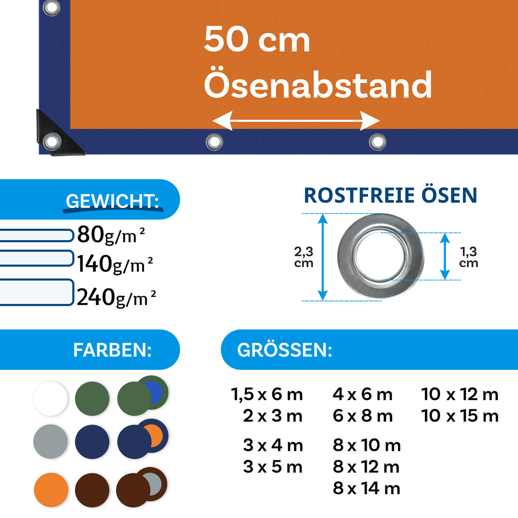 Abdeckplane, wasserdicht für Garten und Terrasse – Detailansicht 46