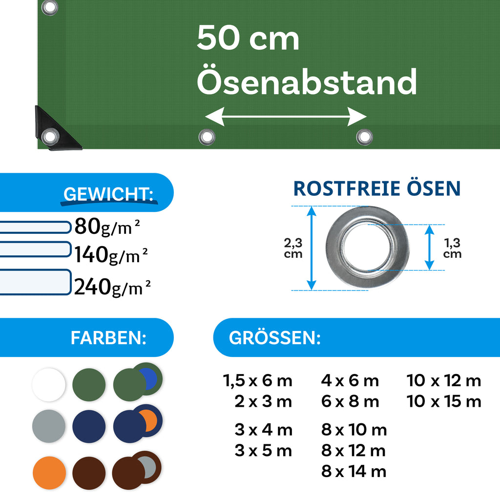 Abdeckplane, wasserdicht für Garten und Terrasse – Detailansicht 52