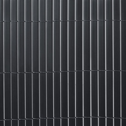 Gartendekor-Zaun PVC-Sichtschutz W-förmiger Sichtschutzzaun Balkon-Sichtschutz mit Kabelbinder Anthrazit 80-200 cm Höhe geeignet für Garten  Hof