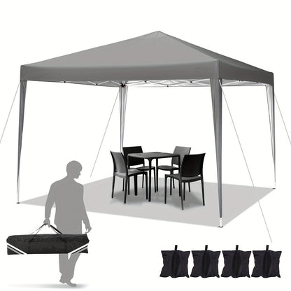 Hoteel 3x3m faltbares Zelt, Pop-Up Design, wasserdicht, windfest für Garten  Party, 4 Sandsäcke inklusive, höhenverstellbar