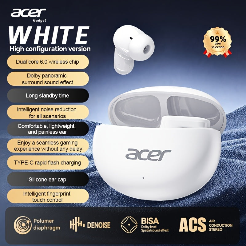 Acer TWS Kabellose Kopfhörer, SCHWARZ für Alltag und Zuhause – Detailansicht 36