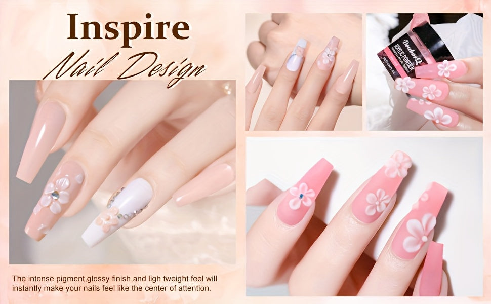 Acryl Nagelset, LED-Beleuchtung für Anfänger mit Nude und Nagelverlängerung – Detailansicht 13