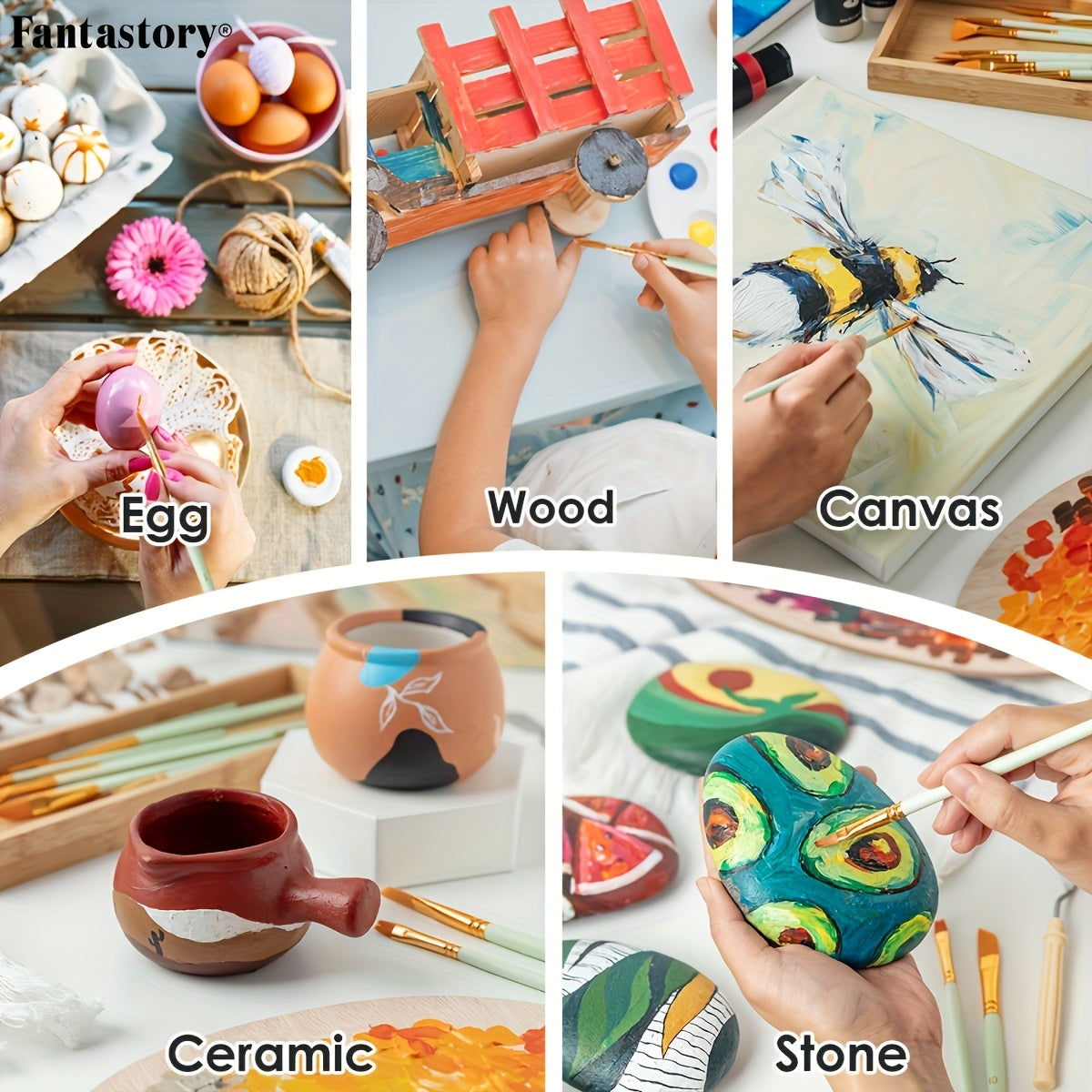 Acrylfarben Set, Holz für Alltag und Zuhause – Detailansicht 2