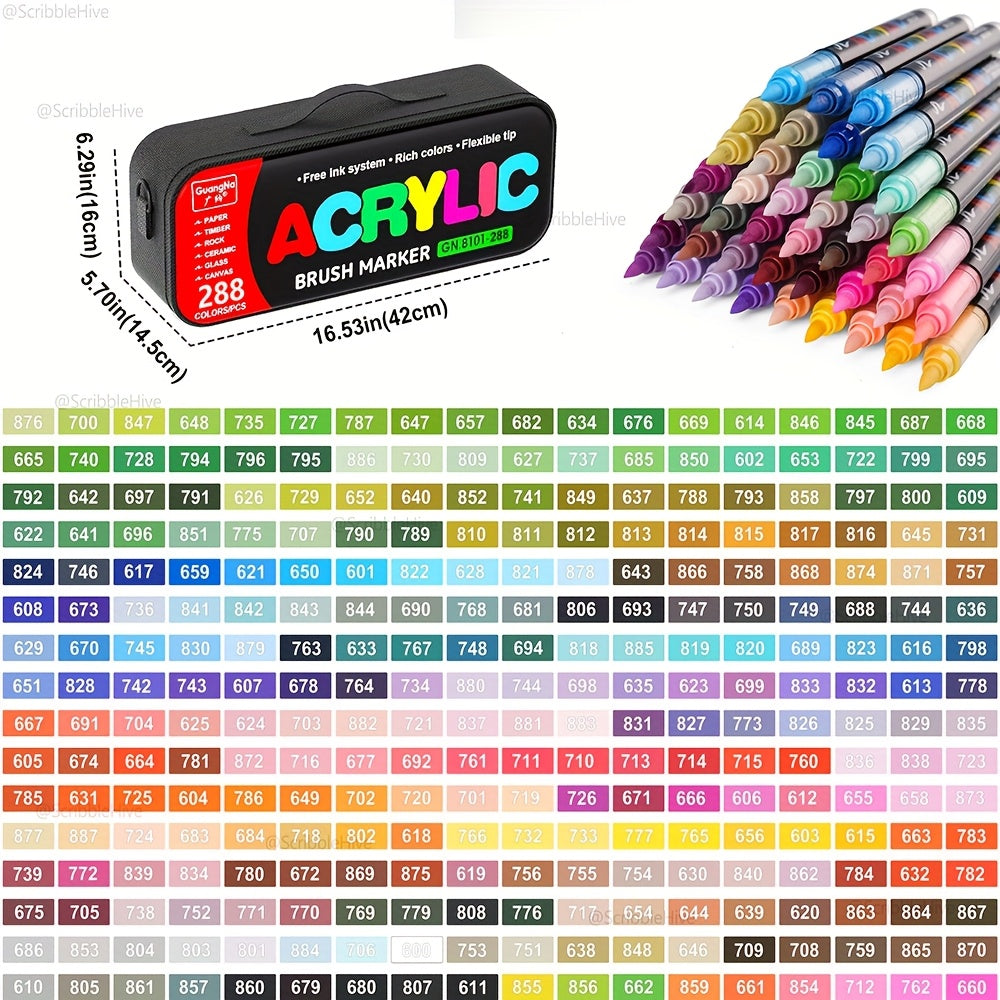 Acrylmarker, Guangna Neues Acryl-Marker-Stift-Set mit 288/240 für Hobby und Kreativprojekte – Hauptansicht