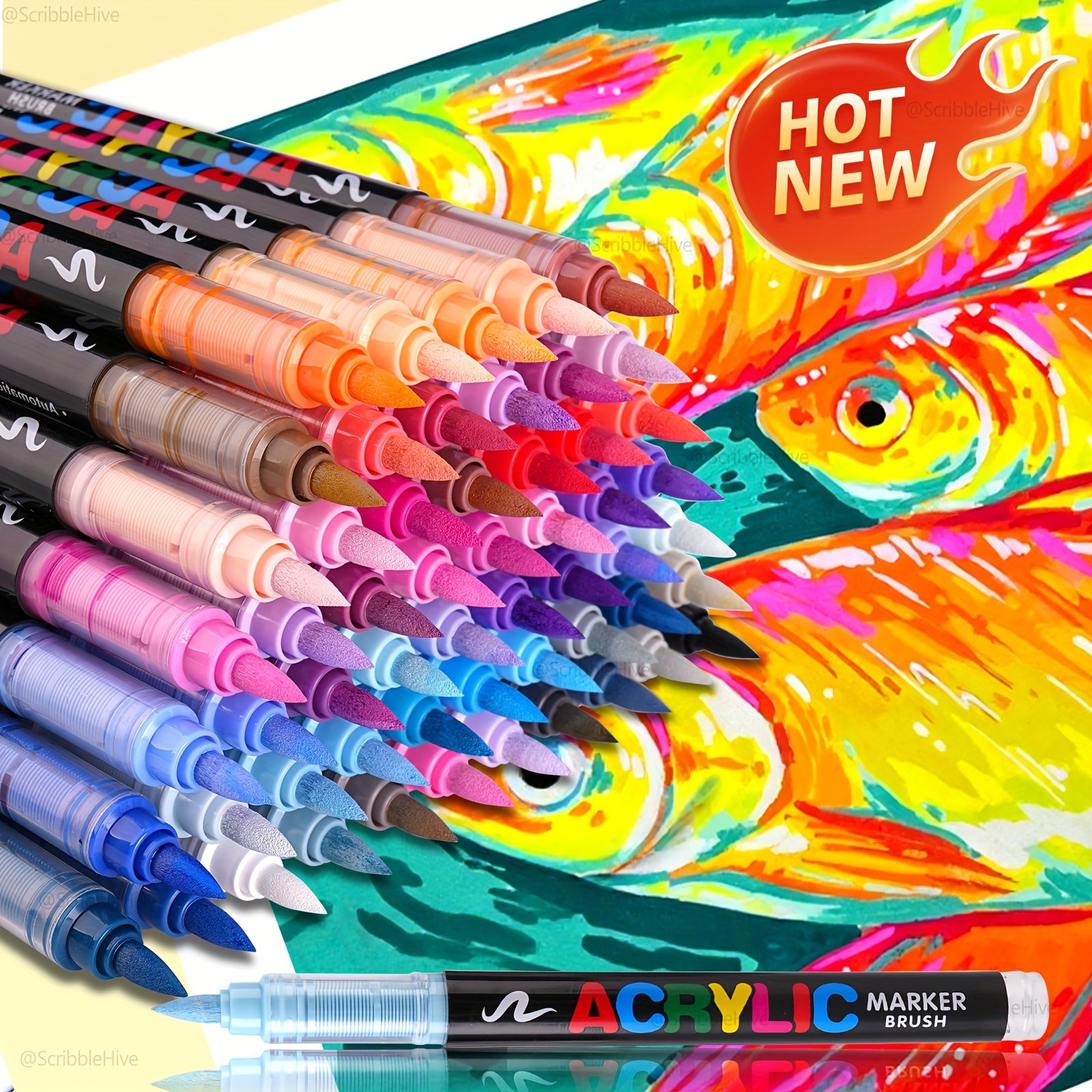 Acrylmarker, Guangna Neues Acryl-Marker-Stift-Set mit 288/240 für Hobby und Kreativprojekte – Detailansicht 2