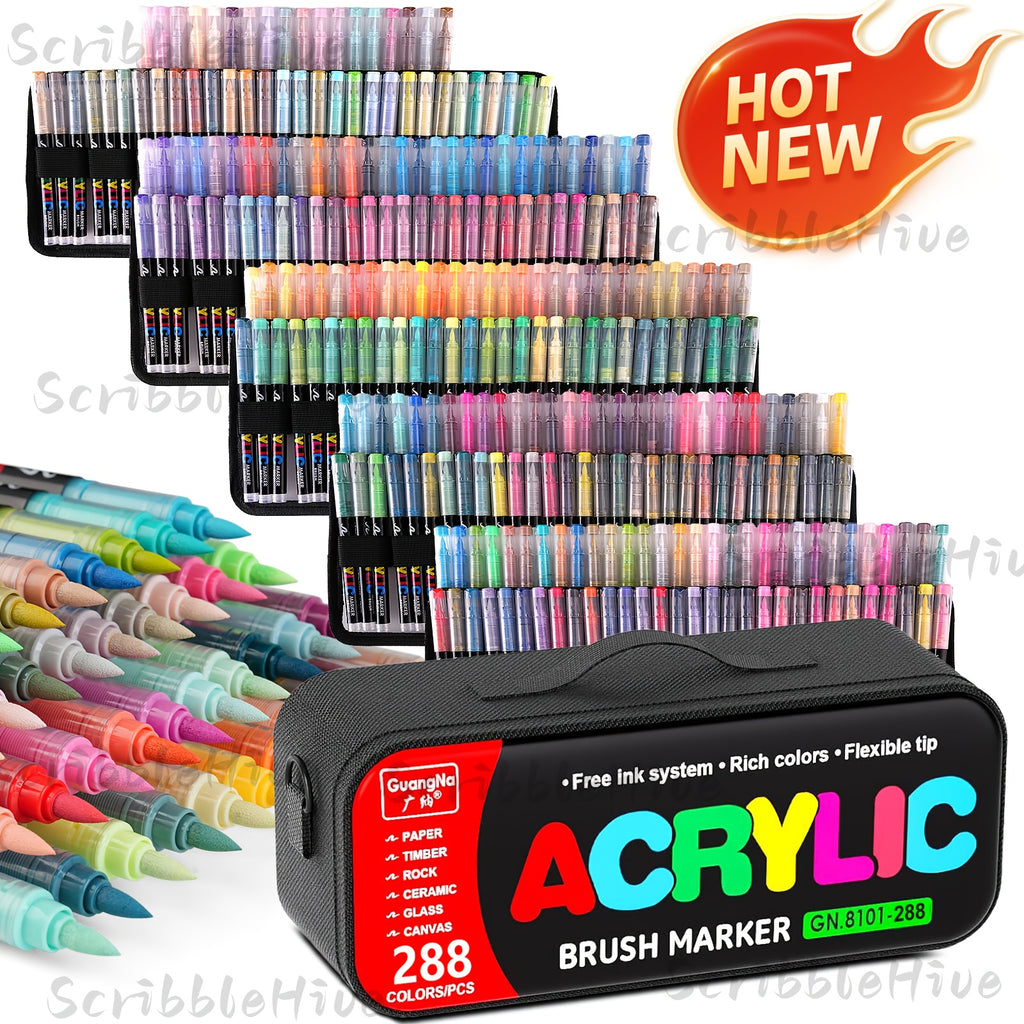 Acrylmarker, Guangna Neues Acryl-Marker-Stift-Set mit 288/240 für Hobby und Kreativprojekte – Detailansicht 3