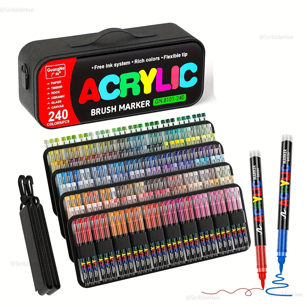 Acrylmarker, Guangna Neues Acryl-Marker-Stift-Set mit 288/240 für Hobby und Kreativprojekte – Detailansicht 4