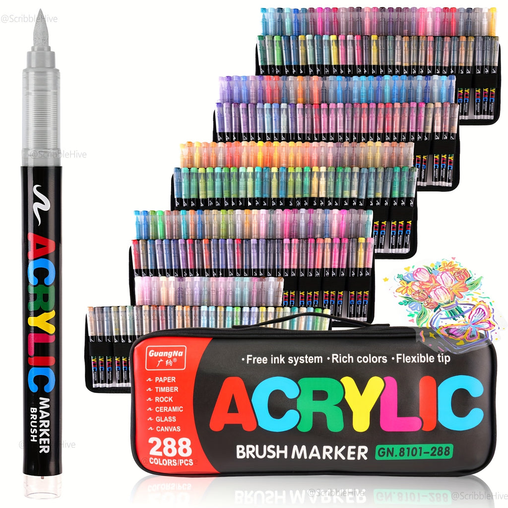Acrylmarker, Guangna Neues Acryl-Marker-Stift-Set mit 288/240 für Hobby und Kreativprojekte – Detailansicht 5