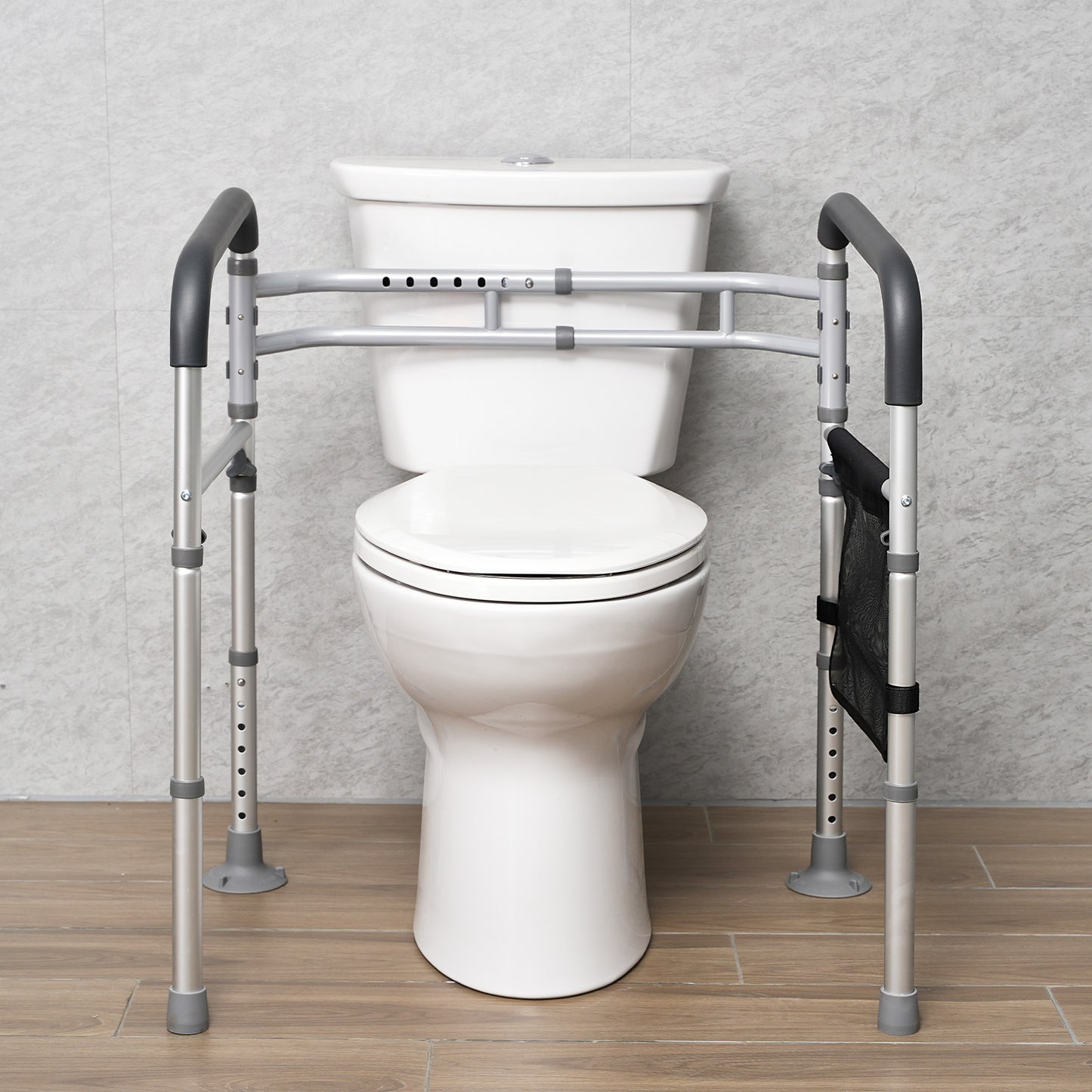 VEVOR Faltbare Toiletten-Sicherheitsleiste mit rutschfesten Griffen für Senioren