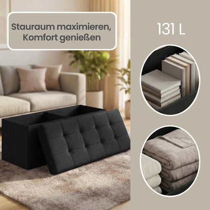 Sitzbank mit Stauraum, Sitztruhe, Bettbank, Aufbewahrungstruhe, für Wohnzimmer, Schlafzimmer, Flur