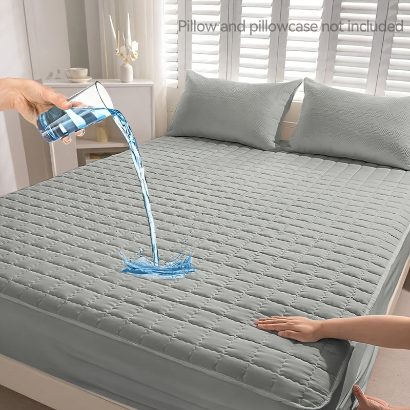 1 Stück Wasserdichtes, Weiches Spannbettlaken in Unifarben, Wiederverwendbarer Matratzenschoner, Atmungsaktiv, Geeignet für Schlafzimmer, Studentenwohnheime und Gästezimmer. Waschmaschinenfest, Erhältlich in Verschiedenen Farben und Größen. Kissenbezug un