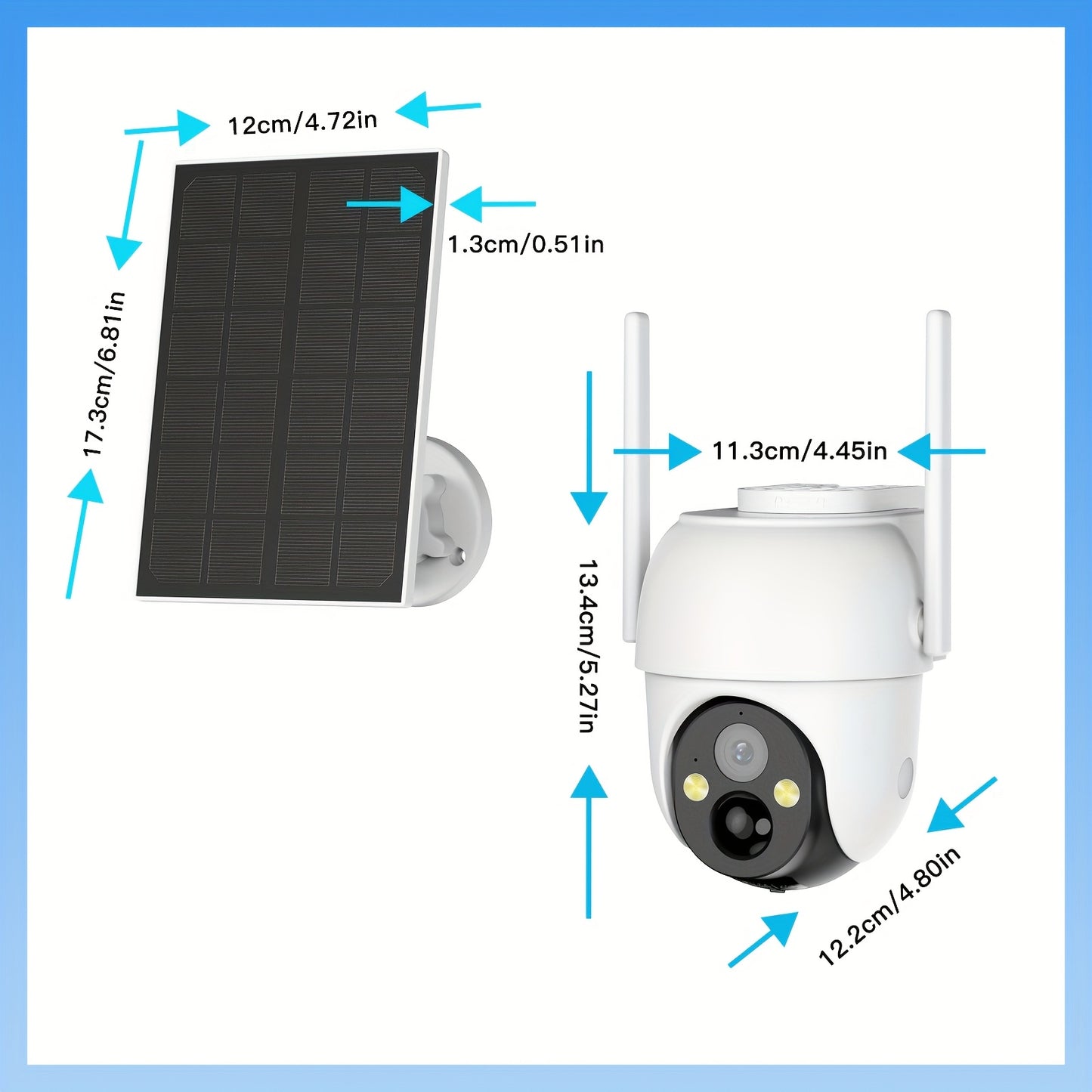 4er-Pack Laxihub Farb-Nachtsicht-Überwachungskamera, PTZ WLAN-Videoüberwachungskamera, Zwei-Wege-Audio, kabellose Smart Home-Überwachungskamera mit Bewegungserkennung, Solarbetrieben, Außenüberwachung und KI-Erkennung