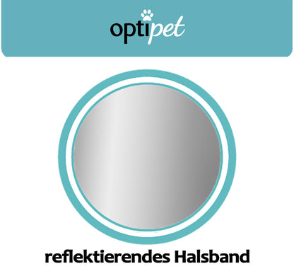 OptiPet Ungezieferhalsband für Katzen gegen Flöhe, Zecken, Milben und Mücken , reflektierend Katzenhalsband, Insektenhalsband für katzen