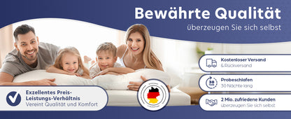 Träumegut24 - Ergonomische 7-Zonen Kaltschaummatratze | Härtegrad H2&H3 | Verschiedene Größen | Hypoallergen | Bezug abnehmbar & waschbar | OEKO-TEX zertifiziert