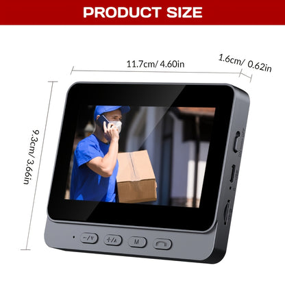 1 Stk. Kabellose Türklingelkamera ohne WLAN, kabellose Video-Intercom-Türklingel mit 10,92 cm IPS-Display, Weitwinkelobjektiv, Zwei-Wege-Audio, Nachtsicht, für die Haussicherheit
