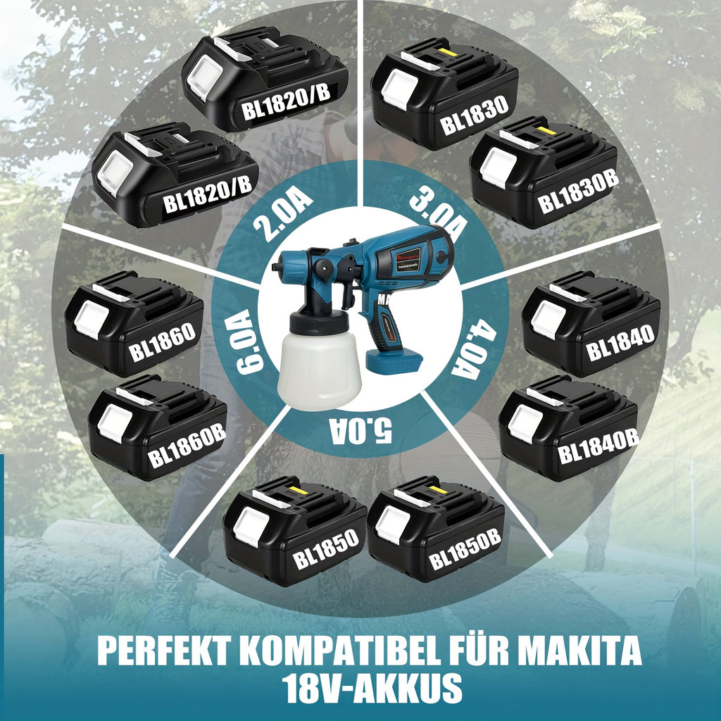 Akku-Farbspritzpistole, 310W für Zäune und Wände – Detailansicht 10