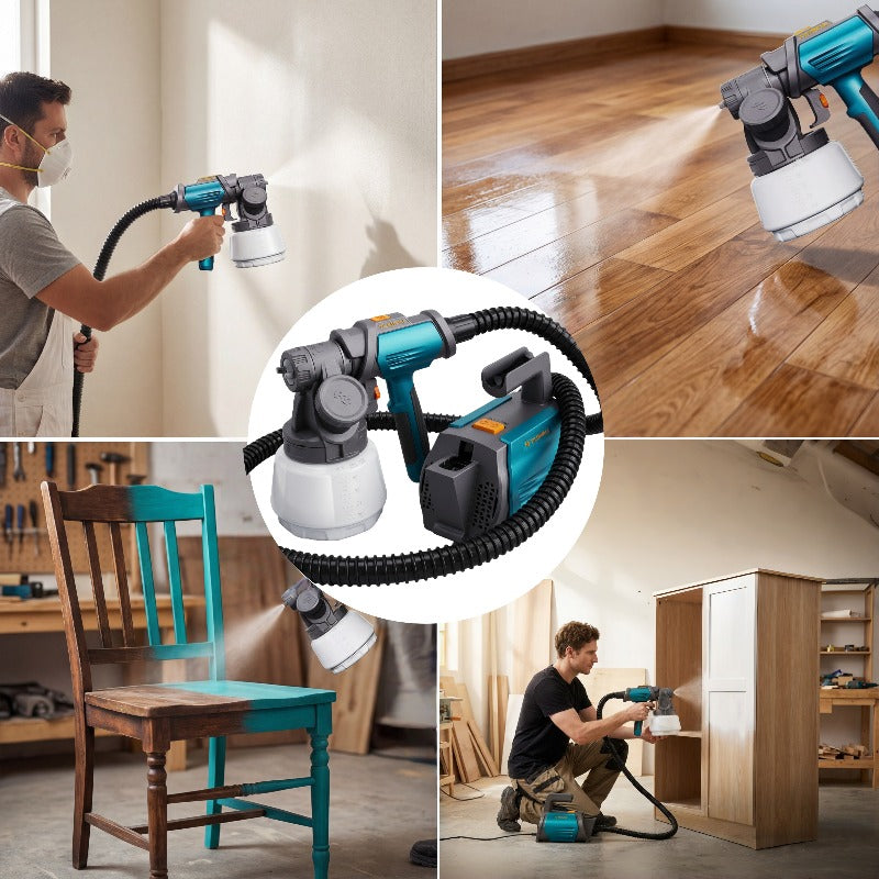 Akku-Farbspritzpistole, 800W für Wände und Zäune – Detailansicht 6