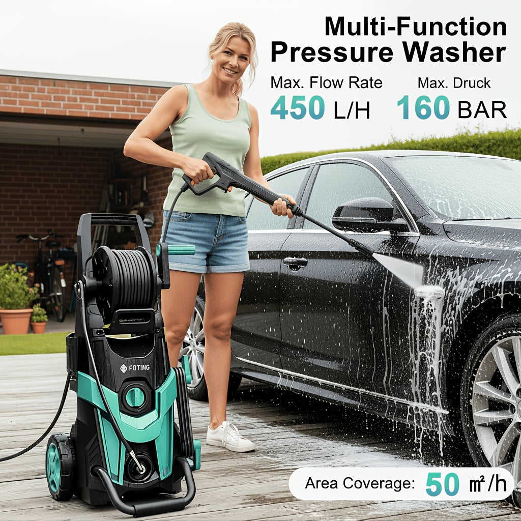 Akku-Hochdruckreiniger, 450 L für Auto und Terrasse – Hauptansicht