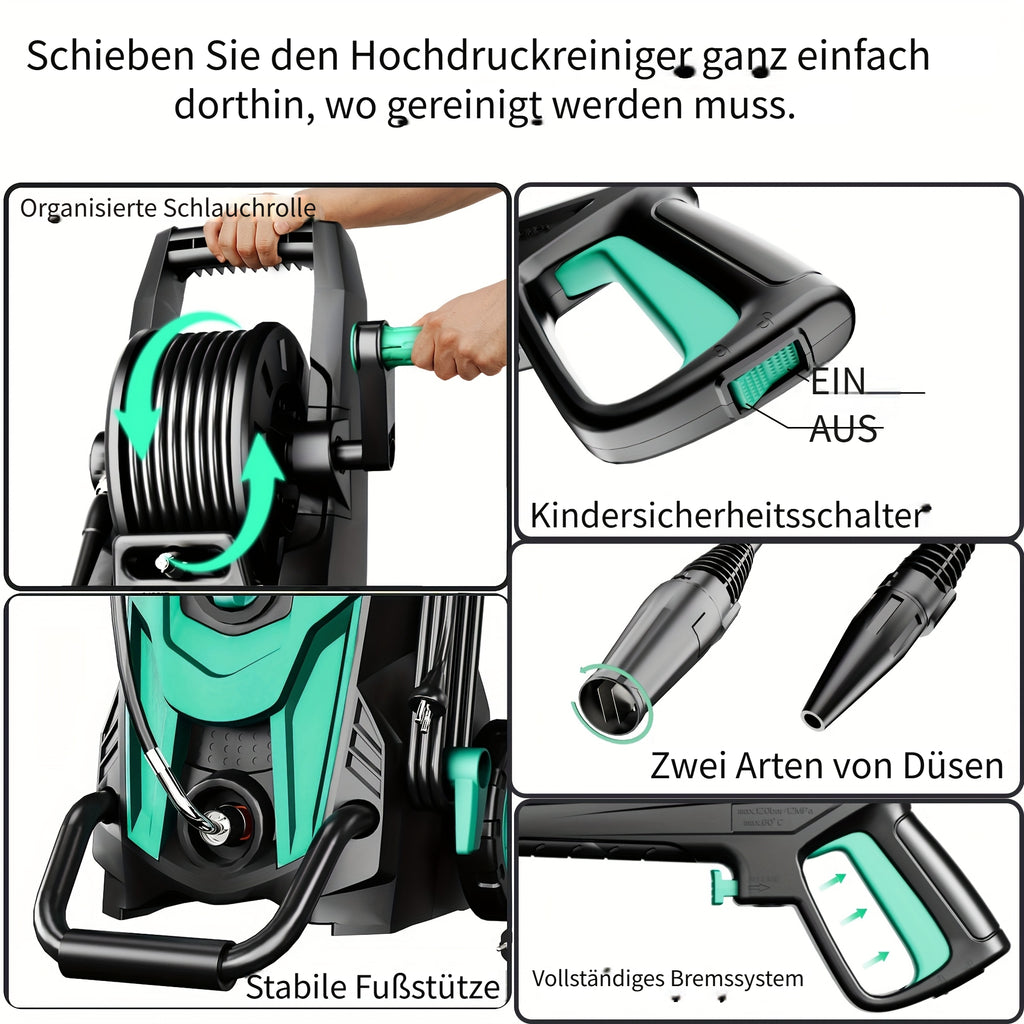 Akku-Hochdruckreiniger, 450 L für Auto und Terrasse – Detailansicht 9