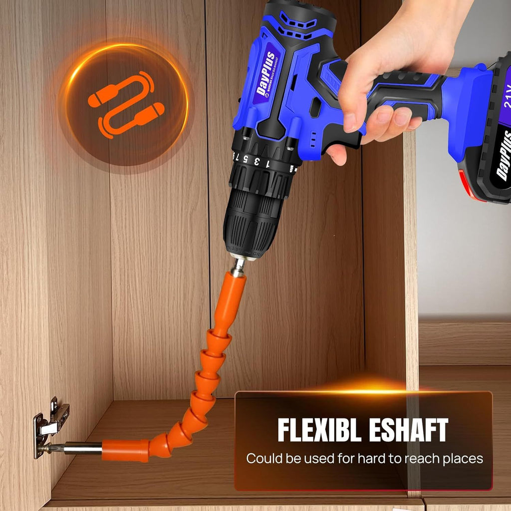 Akku-Kombibohrmaschine, LED-Beleuchtung für DIY und Alltag – Detailansicht 4