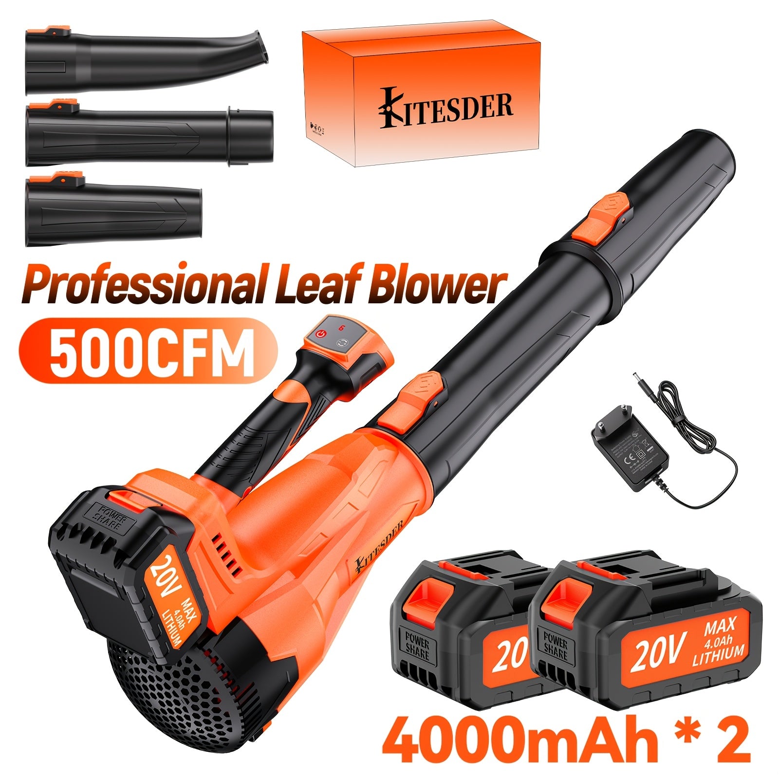 Akku-Laubbläser, 2000mAh für Garten und Terrasse – Detailansicht 7