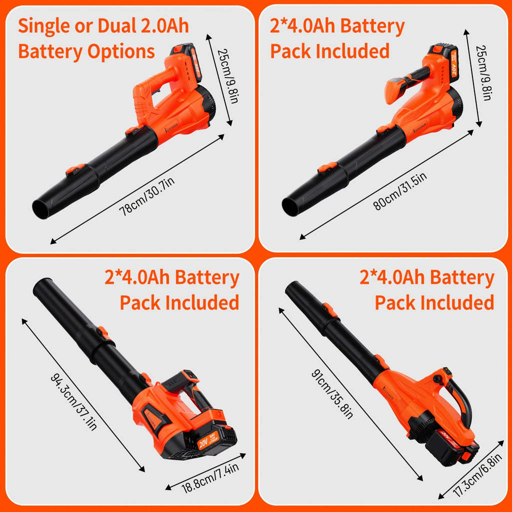 Akku-Laubbläser, 2000mAh für Garten und Terrasse – Detailansicht 15