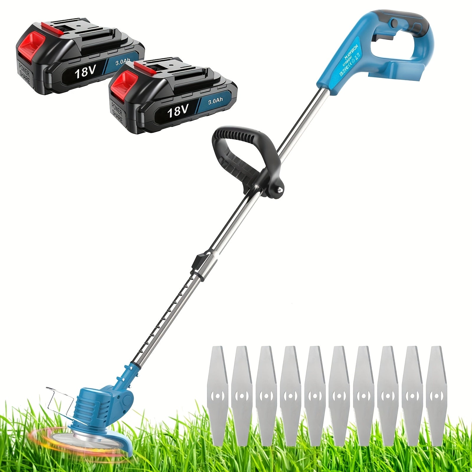 Akku-Rasentrimmer, 200W für Garten und Terrasse – Detailansicht 2