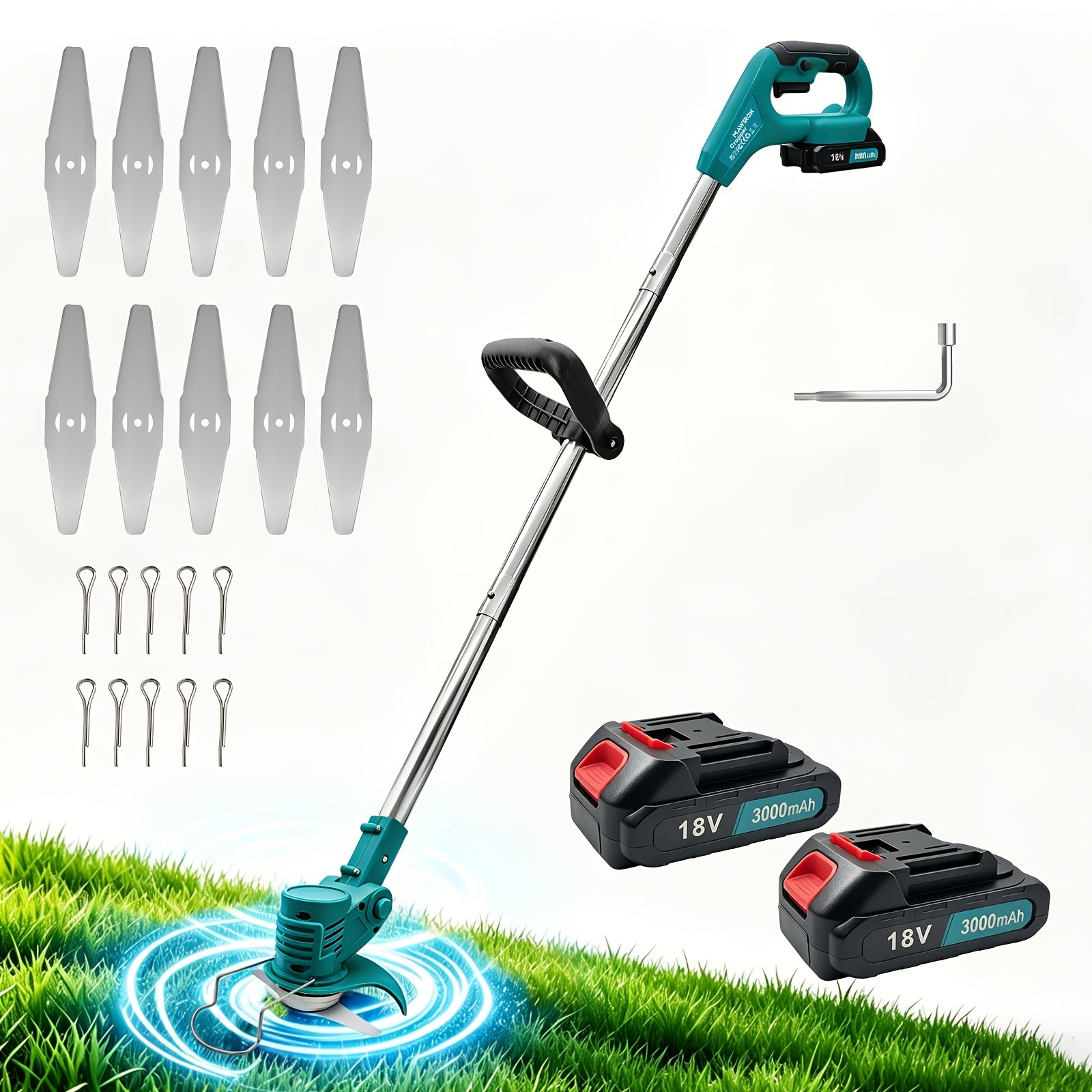Akku-Rasentrimmer, 200W für Garten und Terrasse – Detailansicht 4