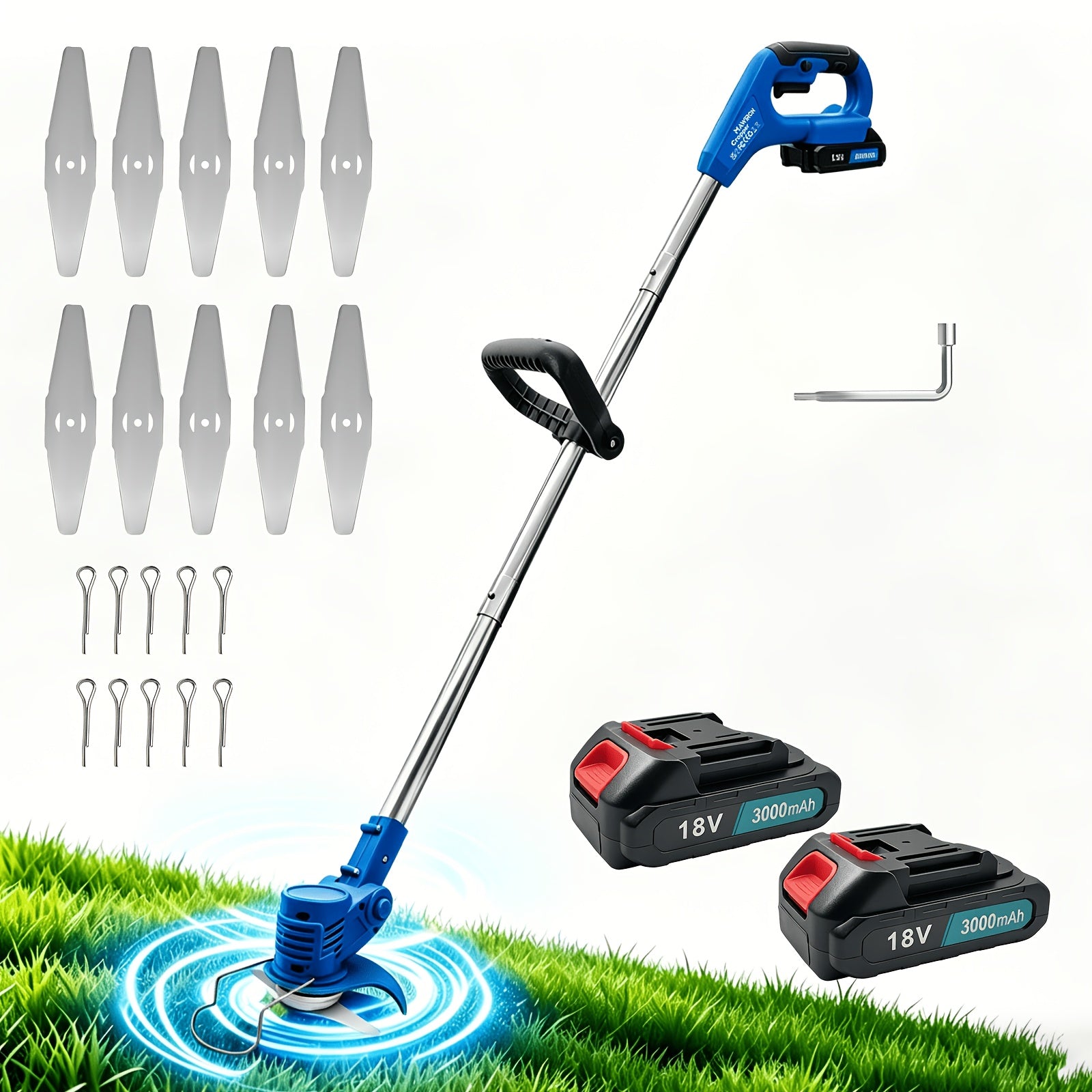 Akku-Rasentrimmer, 200W für Garten und Terrasse – Detailansicht 6