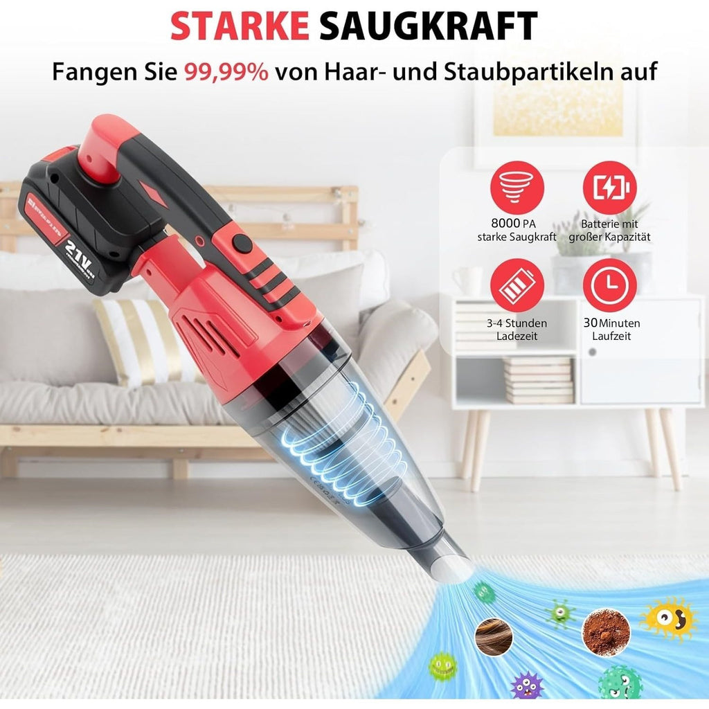 Akku-Staubsauger, 120W für Teppiche – Detailansicht 3