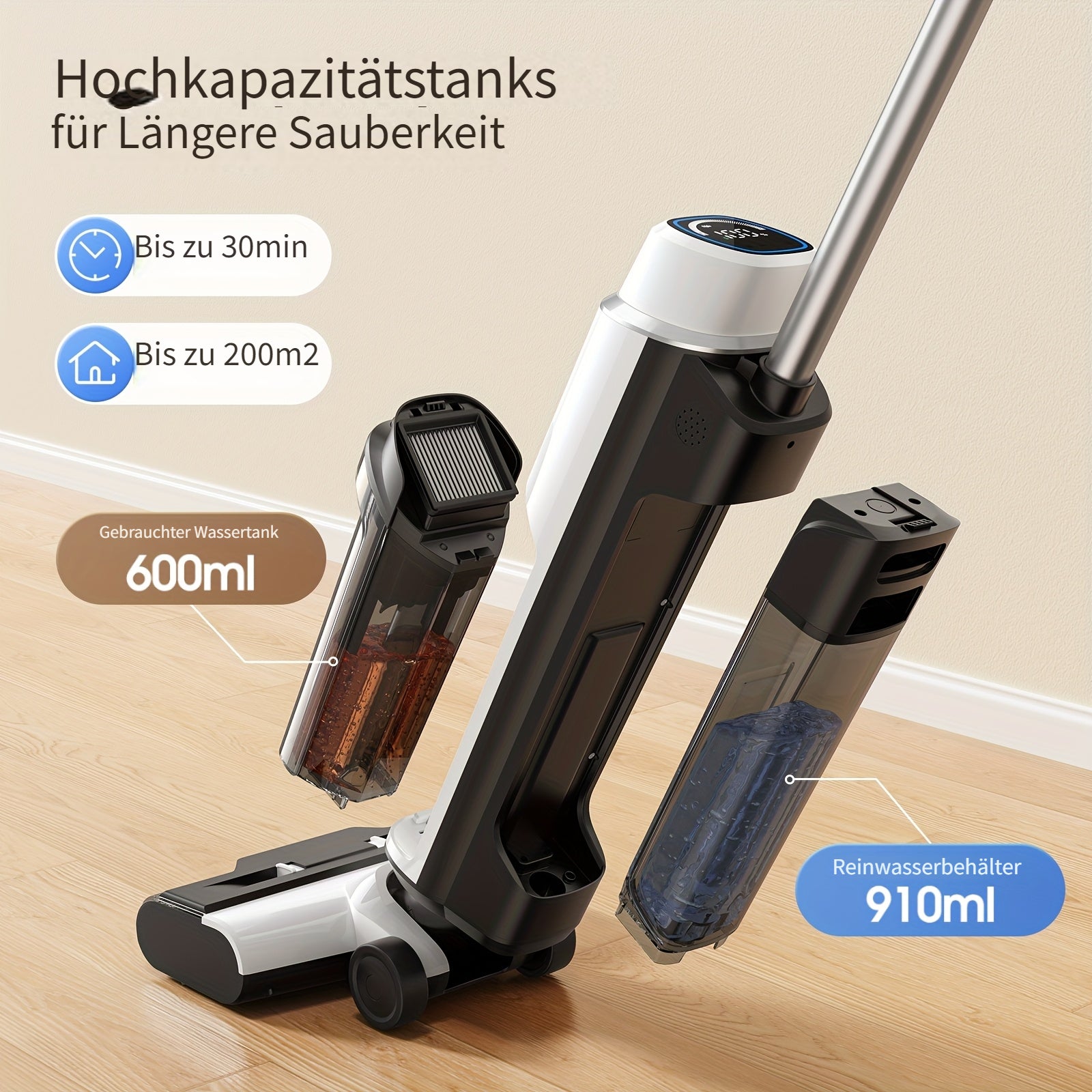 Akku-Staubsauger, 6mm für Hartböden und Teppiche – Detailansicht 4