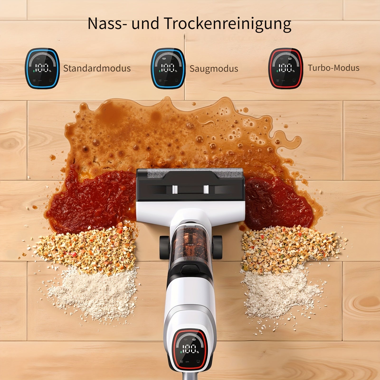 Akku-Staubsauger, 6mm für Hartböden und Teppiche – Detailansicht 6