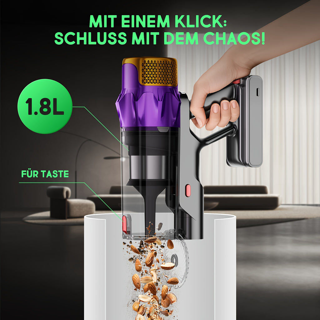 Akku-Staubsauger, Airchros Staubsauger 70Min für Hartböden und Teppiche – Detailansicht 11