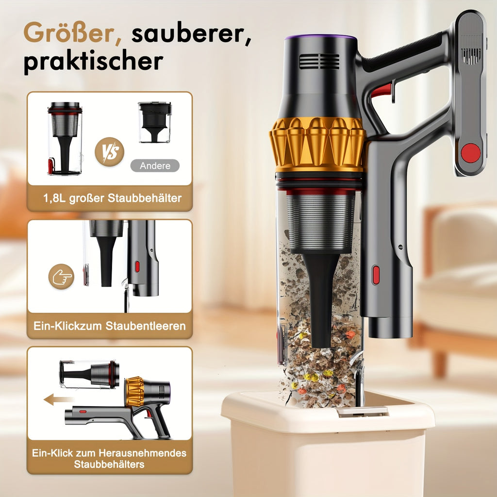 Akku-Staubsauger, Lila für Teppiche und Hartböden – Detailansicht 9