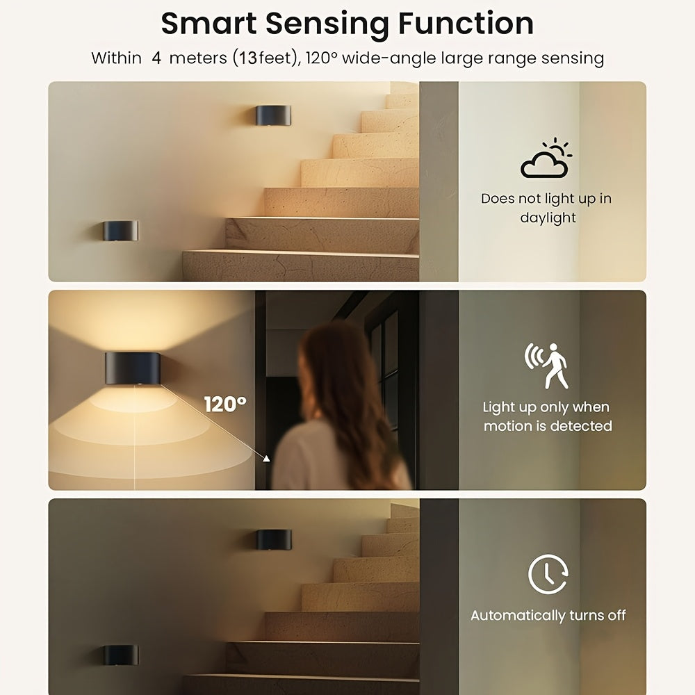 Akku-Wandlampe für den Innenbereich, LED-Beleuchtung für Schlafzimmer und Bett – Detailansicht 7