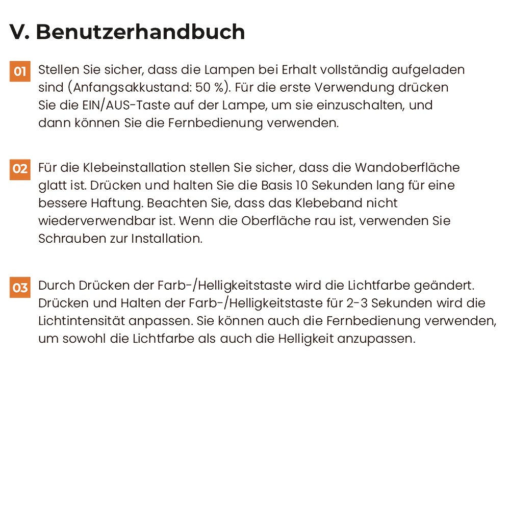Akku-Wandlampe für den Innenbereich, LED-Beleuchtung für Schlafzimmer und Bett – Detailansicht 15