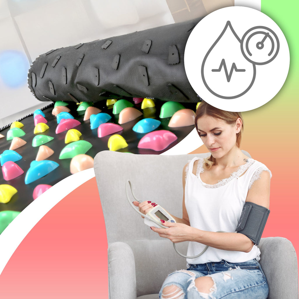 Akupressur- und Entspannungsmatte, schwarz für Fuß und Rückenstimulation – Detailansicht 15