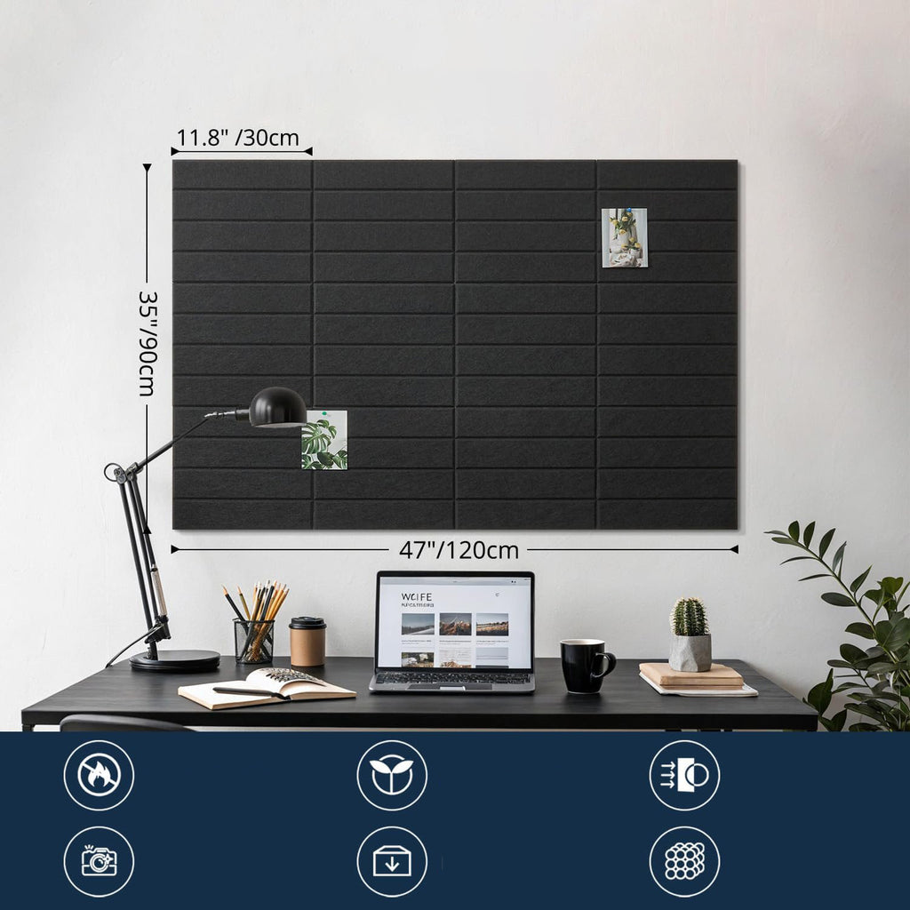 Akustikpaneele, 12 Stück für Homeoffice und Home Office – Detailansicht 2