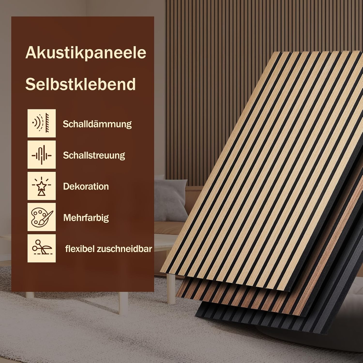 Akustikpaneele, 2 Stück für Homeoffice und Büro – Detailansicht 4