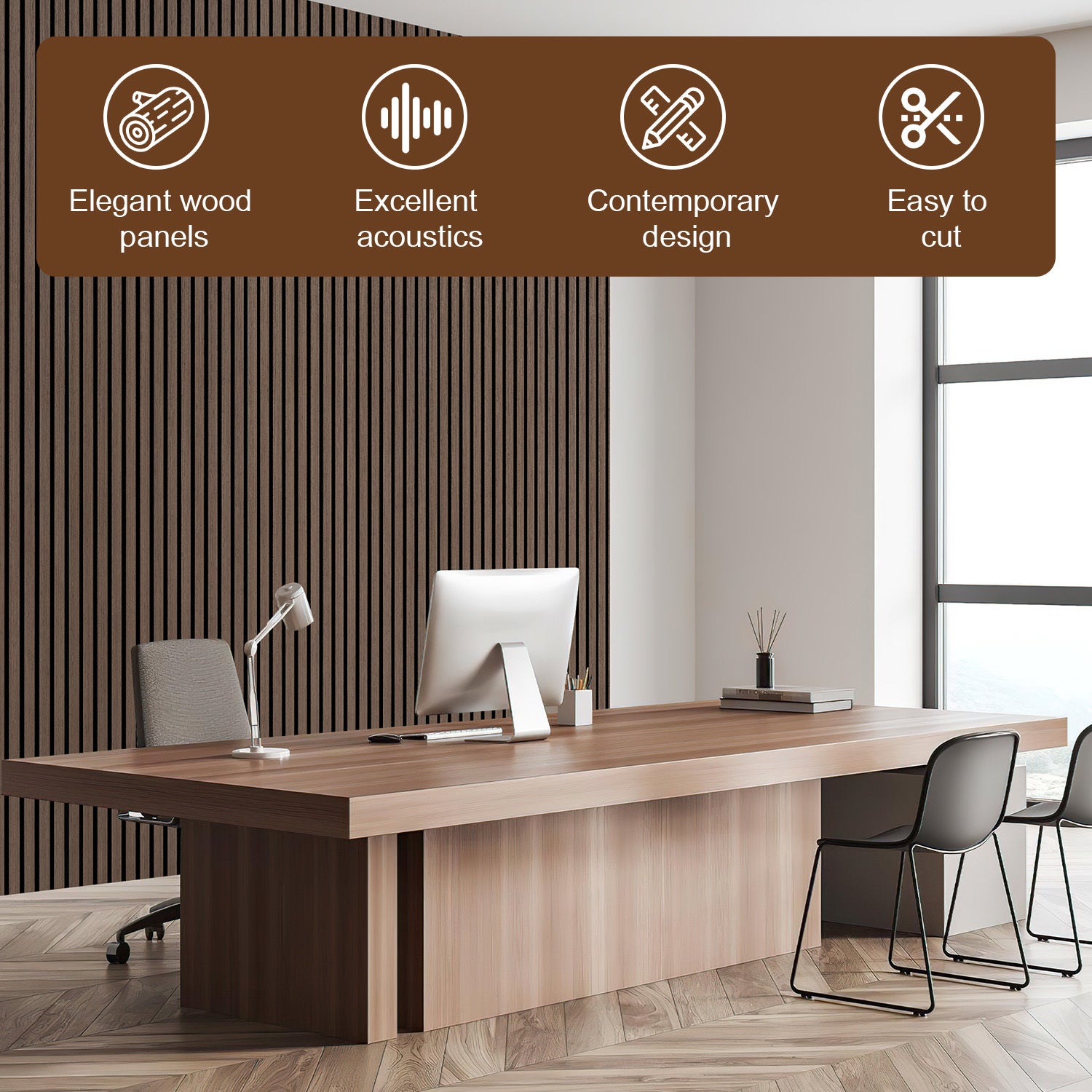 Akustikpaneele, 4 Stück für Büro und Homeoffice – Detailansicht 5