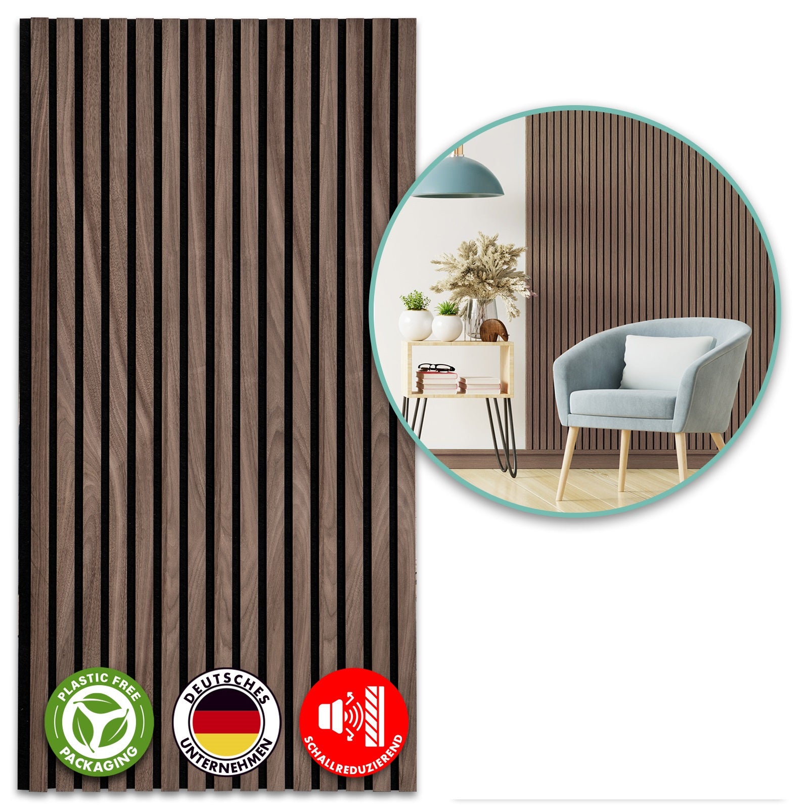 Akustikpaneele, Roter Eichenbaum für Büro und Homeoffice – Detailansicht 36
