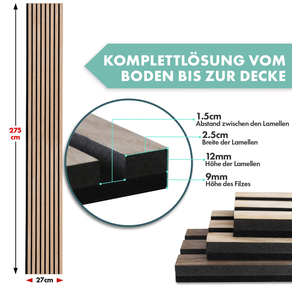 Akustikpaneele, Roter Eichenbaum für Büro und Homeoffice – Detailansicht 44