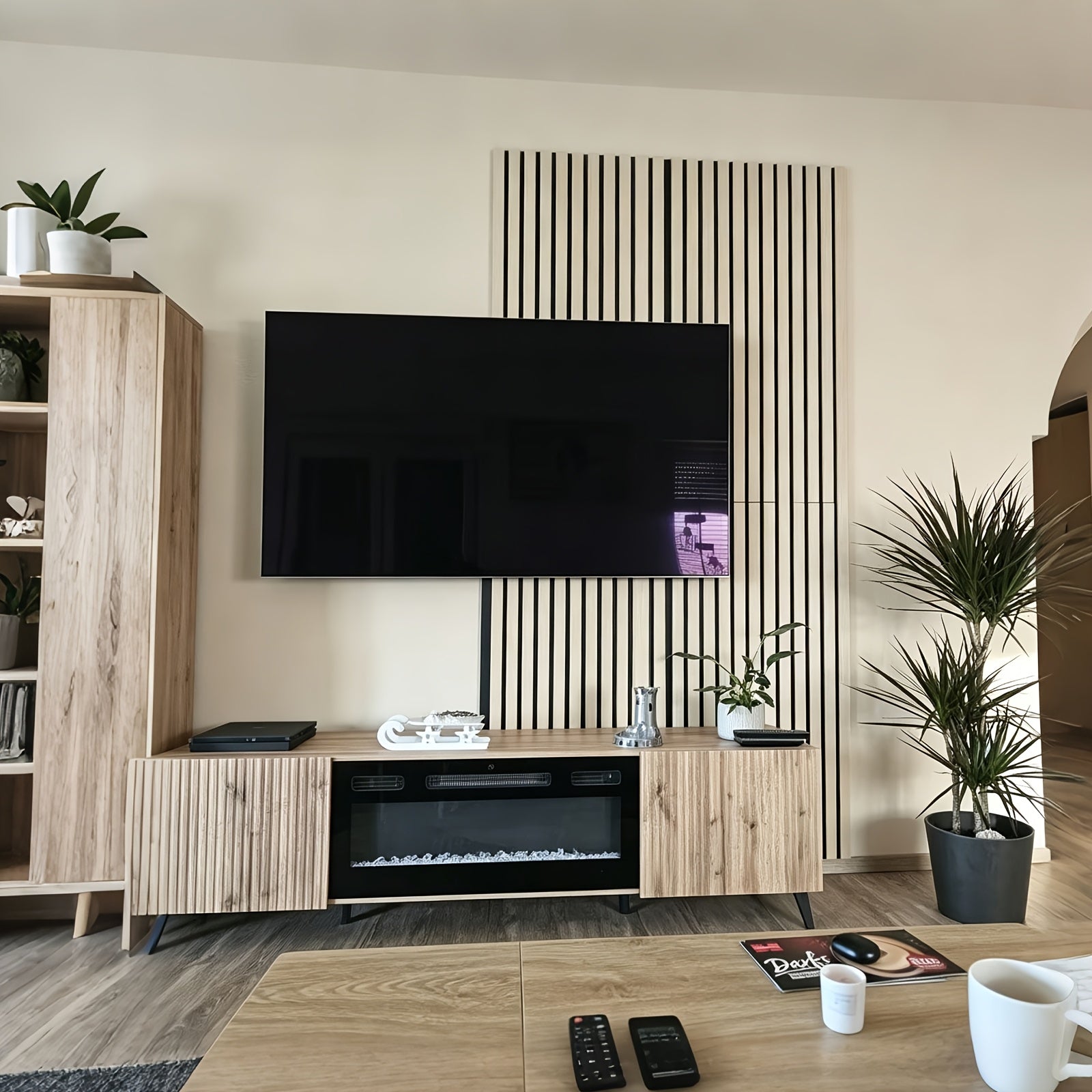 Akustikpaneele, Weiße Eiche für Homeoffice – Detailansicht 14