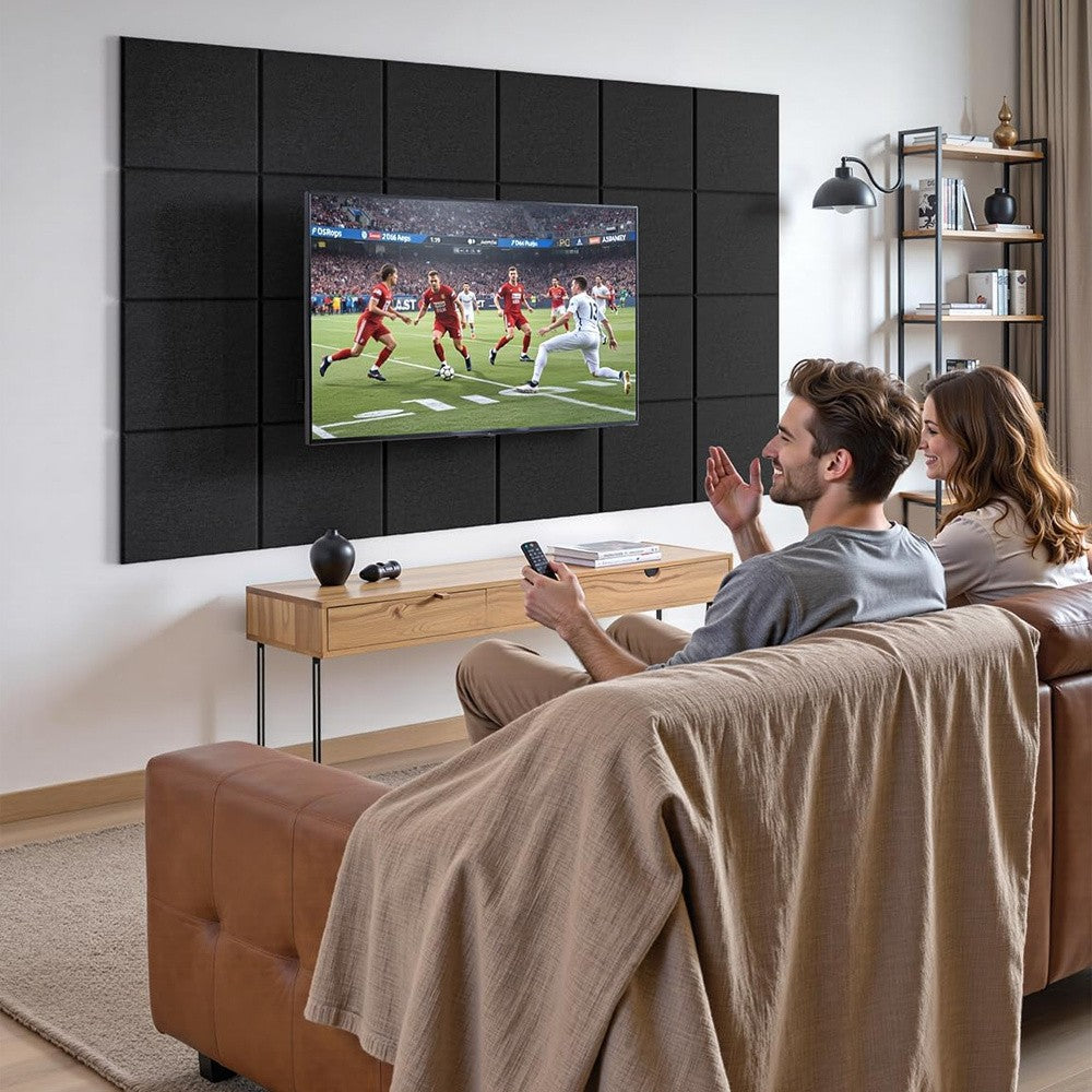 Akustikplatten, Schwarz für Schlafzimmer und Bett – Detailansicht 9