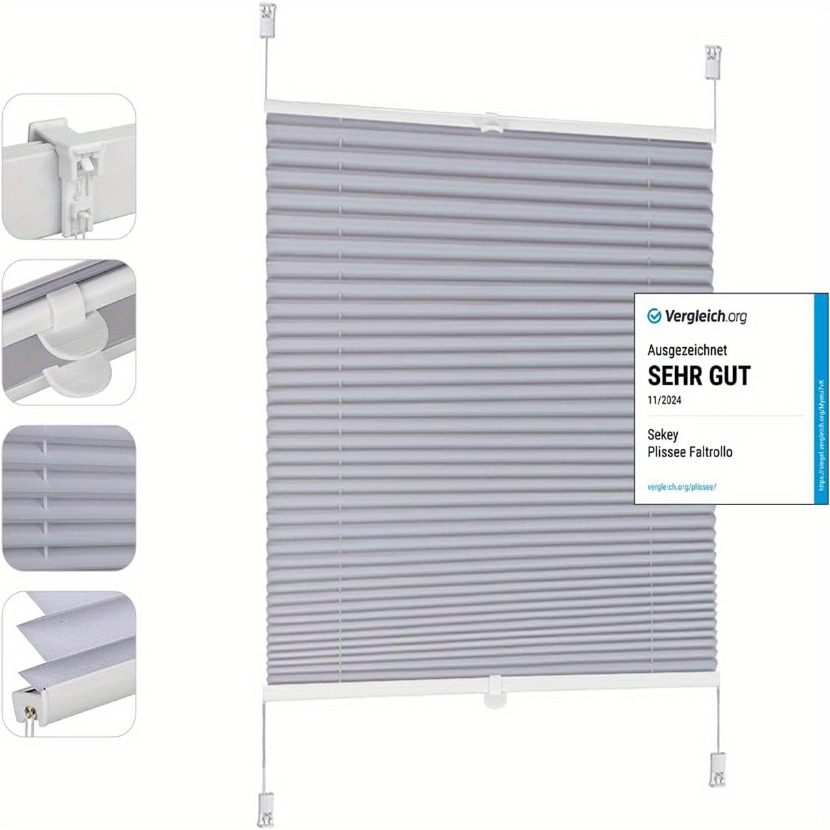 Aluminium-Jalousie, Dunkelgrau für Sichtschutz und Fenster – Detailansicht 70