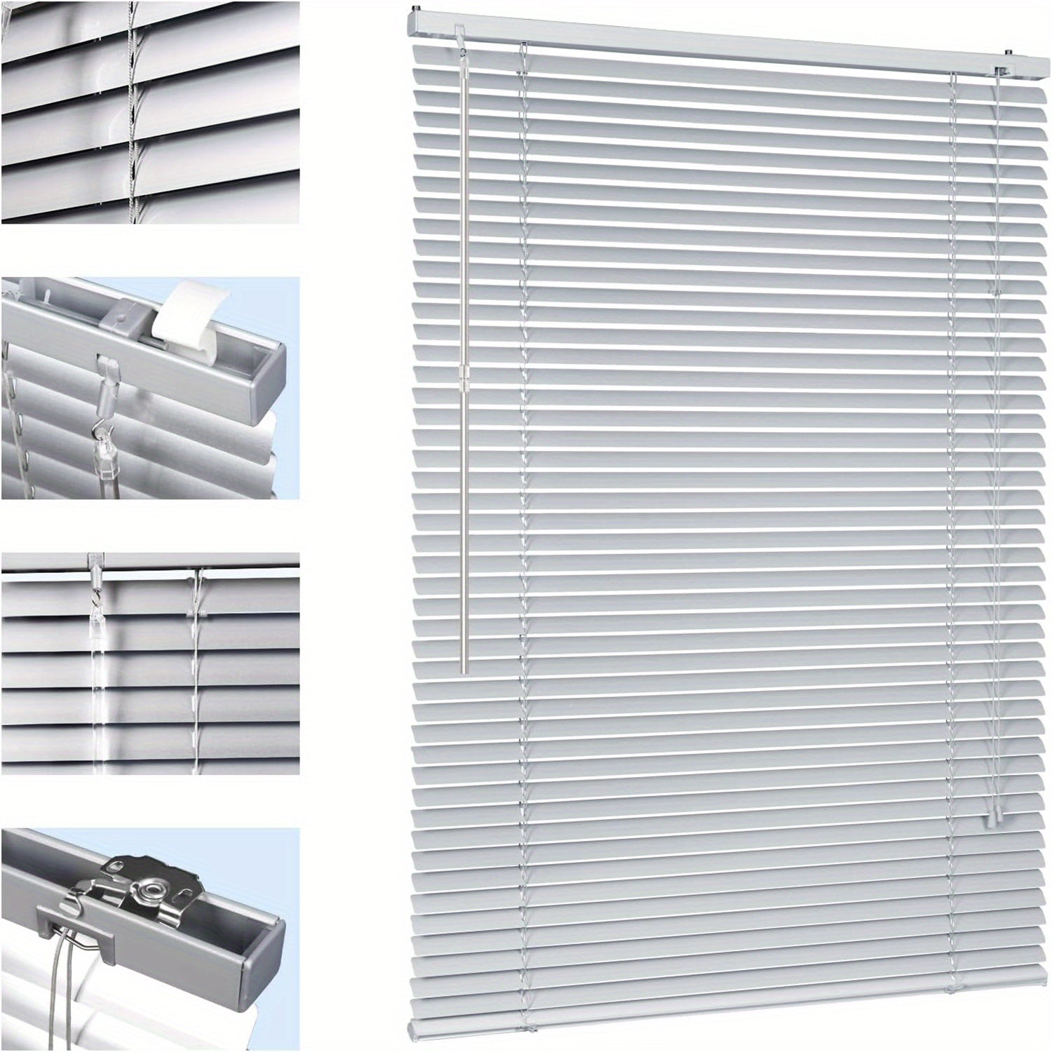 Aluminium-Jalousie, Schwarz für Sichtschutz und Fenster – Hauptansicht