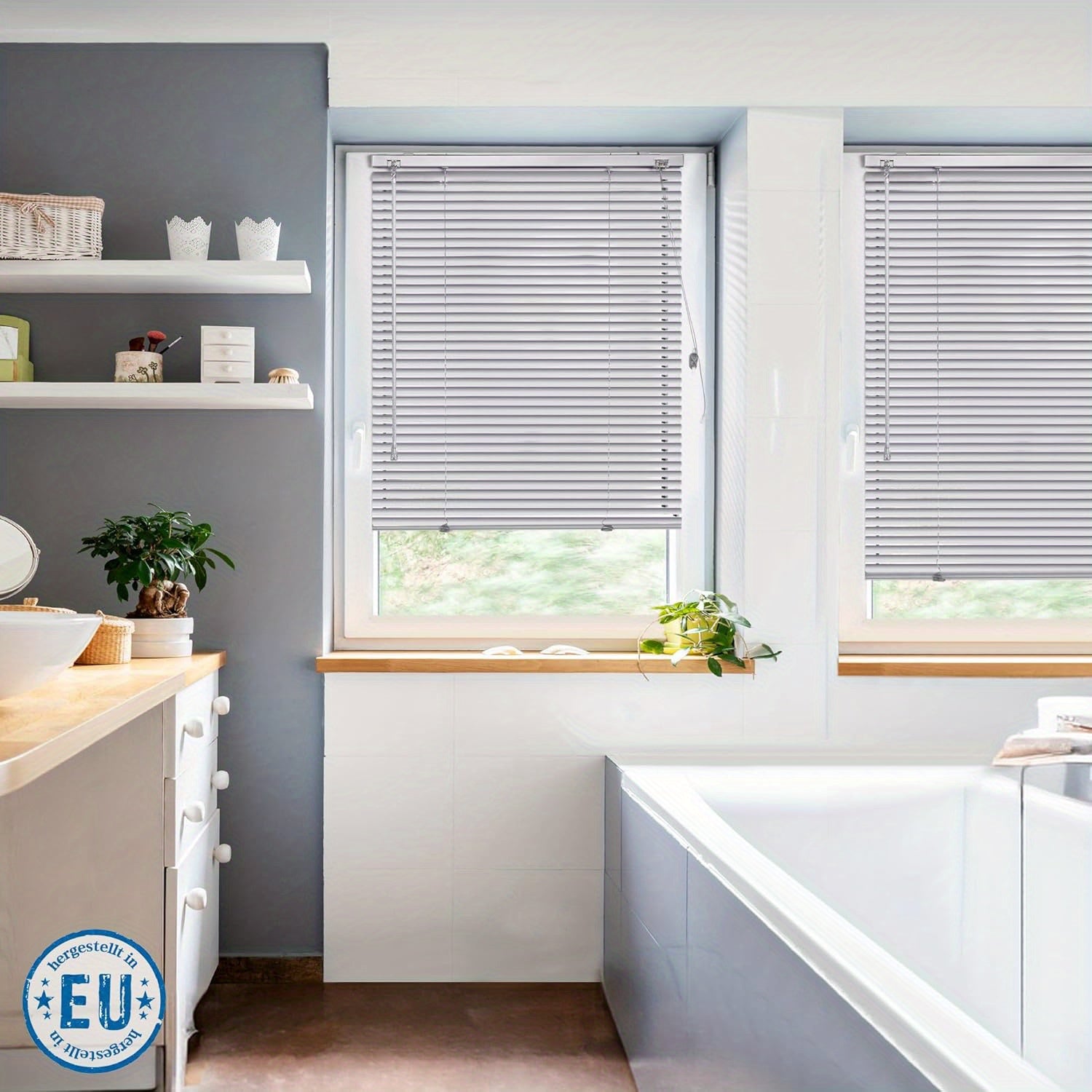 Aluminium-Jalousie, Schwarz für Sichtschutz und Fenster – Detailansicht 12